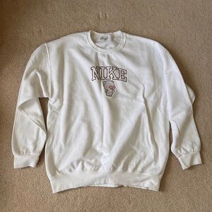 Custom white Milk Bear Nike crewneck hoodie
